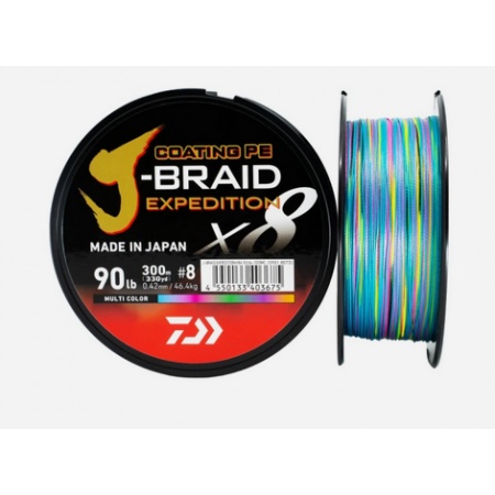 Daiwa J-Braid Expedition x8E 300m Multi color