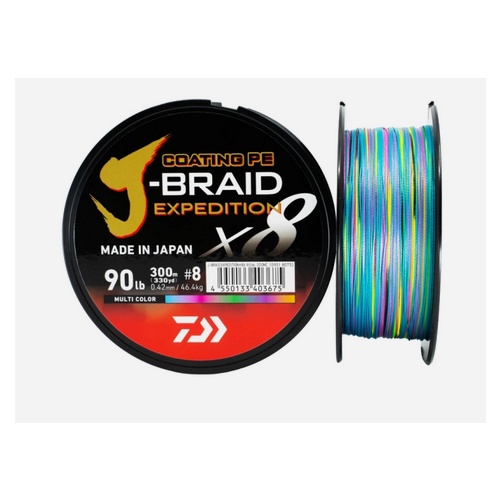 Daiwa J-Braid Expedition x8E 300m Multi color